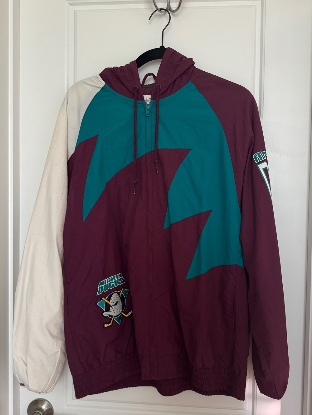 Vintage NHL Windbreaker Anaheim Mighty Ducks Full Zip Jacket Men's L